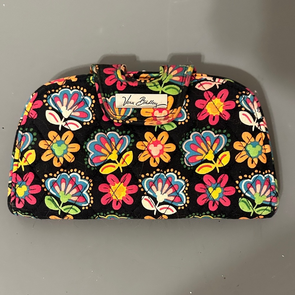 Vera Bradley Black Floral Disney Wallet